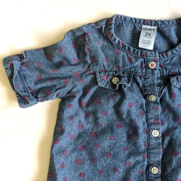 carter's 2 piece cotton summer outfit matching set 24 months baby girl - Picture 5 of 9